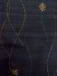 画像5: M0720I  小紋 女性用着物  シルク（正絹）   黒, 幾何学模様 【中古】 【USED】 【リサイクル】 ★★★★★ (5)