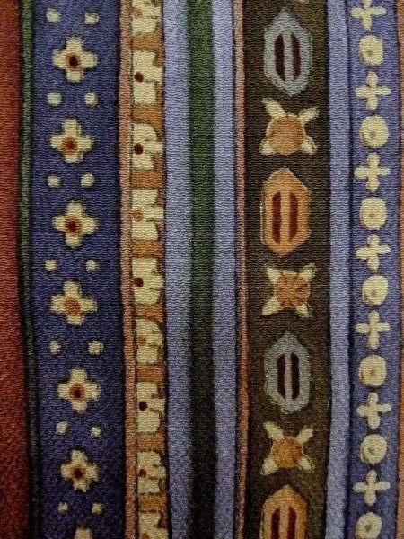 画像5: M0720K Mint  小紋 女性用着物  シルク(正絹)  淡い マルチカラー, 花 【中古】 【USED】 【リサイクル】 ★★★★☆ (5)