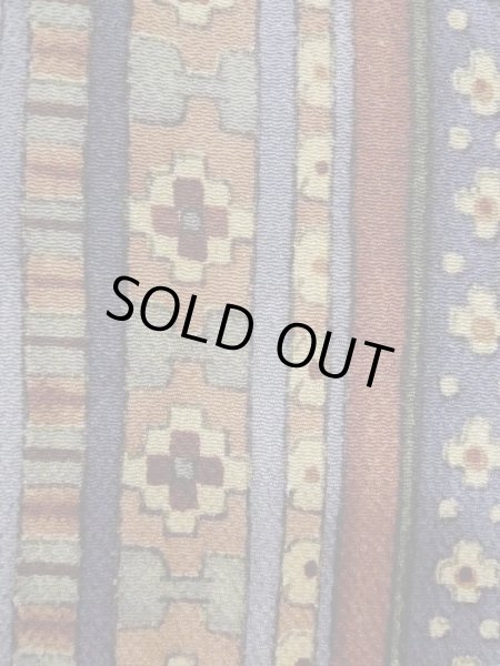 画像7: M0720K Mint  小紋 女性用着物  シルク（正絹）  淡い マルチカラー, 花 【中古】 【USED】 【リサイクル】 ★★★★☆ (7)