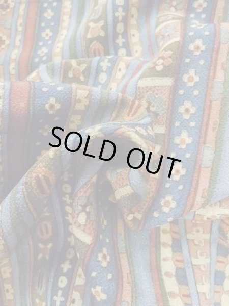 画像11: M0720K Mint  小紋 女性用着物  シルク（正絹）  淡い マルチカラー, 花 【中古】 【USED】 【リサイクル】 ★★★★☆ (11)