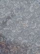 画像3: M0720N  小紋 女性用着物  シルク（正絹）  淡い 灰色, 花 【中古】 【USED】 【リサイクル】 ★★★☆☆ (3)