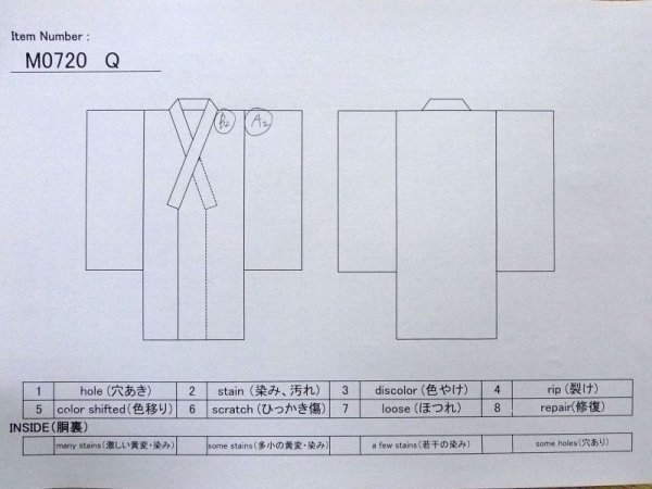 画像13: M0720Q  小紋 女性用着物  シルク(正絹)   灰色, 花 【中古】 【USED】 【リサイクル】 ★★★☆☆ (13)