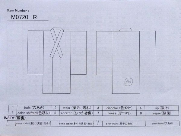 画像11: M0720R  小紋 女性用着物  シルク(正絹)   灰色, 抽象的模様 【中古】 【USED】 【リサイクル】 ★★☆☆☆ (11)