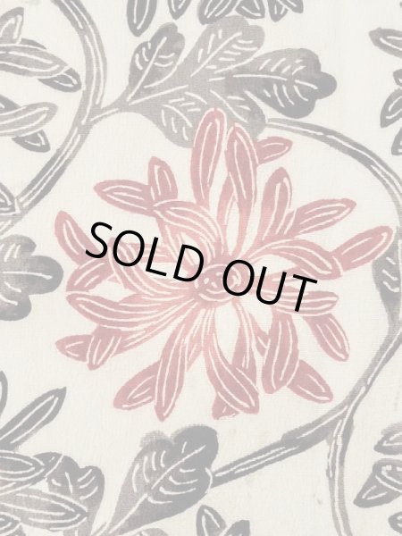 画像5: M0720W  小紋 女性用着物  シルク(正絹)   アイボリー, 菊 【中古】 【USED】 【リサイクル】 ★★☆☆☆ (5)