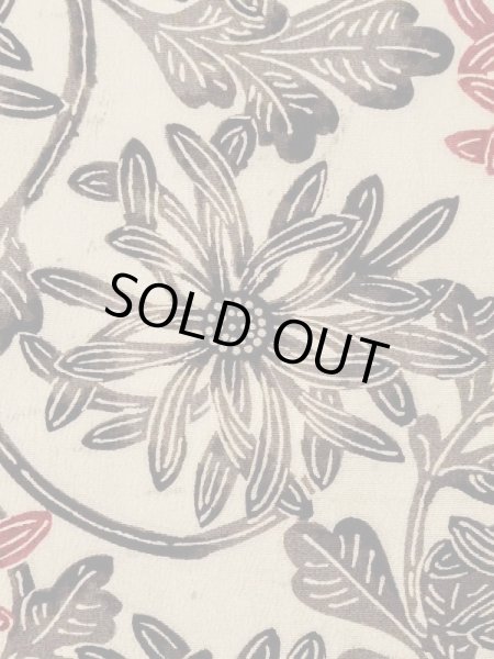 画像6: M0720W  小紋 女性用着物  シルク(正絹)   アイボリー, 菊 【中古】 【USED】 【リサイクル】 ★★☆☆☆ (6)