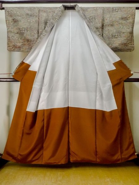 画像2: M0720Y Mint  小紋 女性用着物  シルク(正絹)   マルチカラー, 花 【中古】 【USED】 【リサイクル】 ★★★★☆ (2)