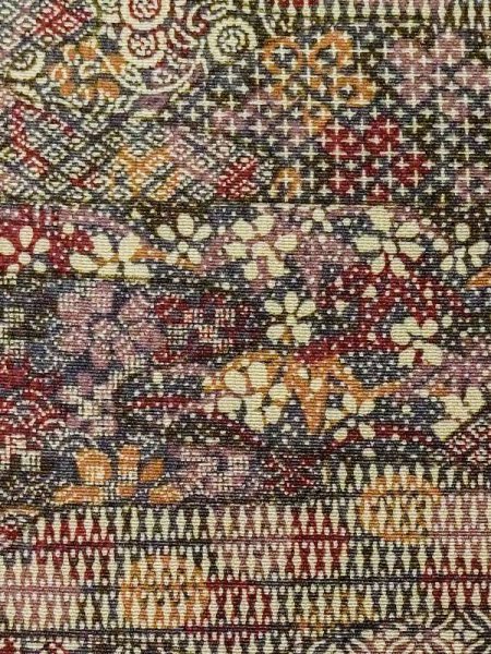 画像5: M0720Y Mint  小紋 女性用着物  シルク(正絹)   マルチカラー, 花 【中古】 【USED】 【リサイクル】 ★★★★☆ (5)