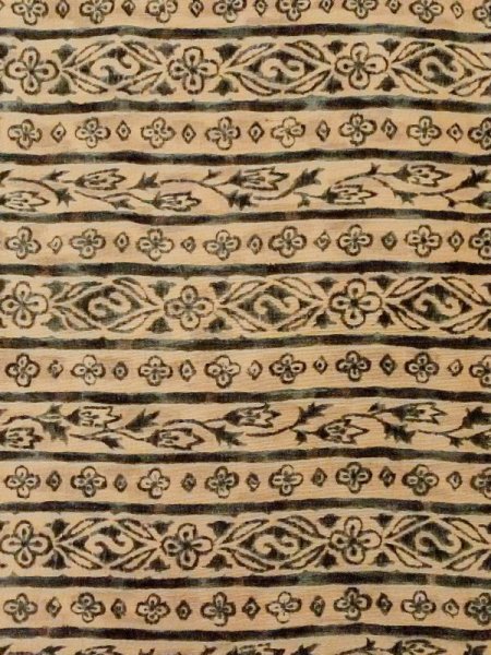 画像4: M0720Z  小紋 女性用着物  シルク(正絹)  灰色がかった 山吹, 花 【中古】 【USED】 【リサイクル】 ★★★★☆ (4)