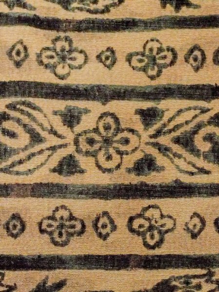 画像5: M0720Z  小紋 女性用着物  シルク(正絹)  灰色がかった 山吹, 花 【中古】 【USED】 【リサイクル】 ★★★★☆ (5)