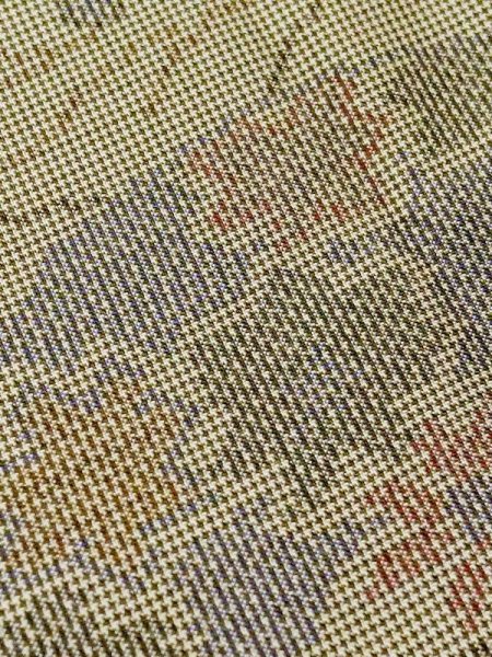 画像9: M0721A Mint  大島紬 女性用着物  シルク（正絹） 淡い 薄い ベージュ, 花 【中古】 【USED】 【リサイクル】 ★★★★★ (9)