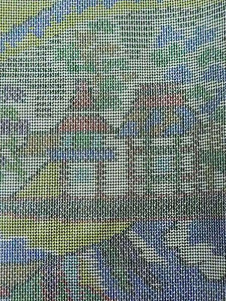 画像5: M0721B  紬 女性用着物  シルク(正絹)  灰色がかった マルチカラー, 家 【中古】 【USED】 【リサイクル】 ★★☆☆☆ (5)