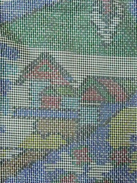 画像6: M0721B  紬 女性用着物  シルク(正絹)  灰色がかった マルチカラー, 家 【中古】 【USED】 【リサイクル】 ★★☆☆☆ (6)