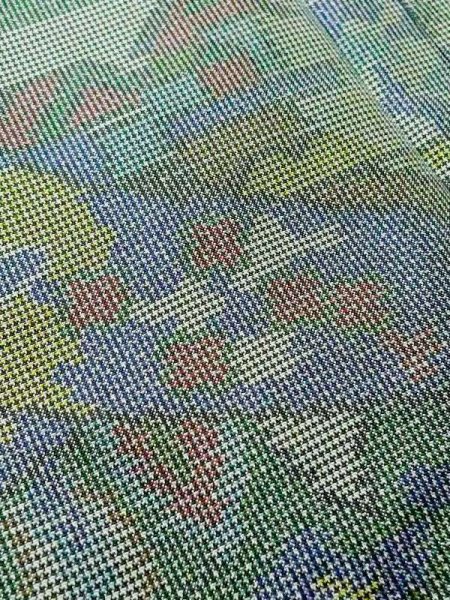 画像10: M0721B  紬 女性用着物  シルク(正絹)  灰色がかった マルチカラー, 家 【中古】 【USED】 【リサイクル】 ★★☆☆☆ (10)