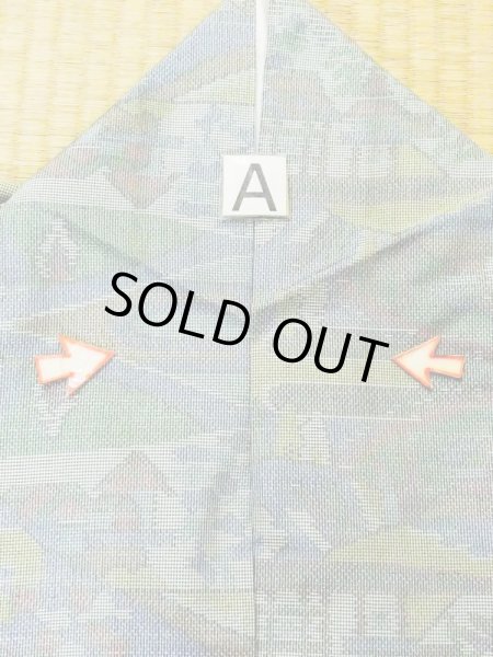 画像12: M0721B  紬 女性用着物  シルク（正絹）  灰色がかった マルチカラー, 家 【中古】 【USED】 【リサイクル】 ★★☆☆☆ (12)