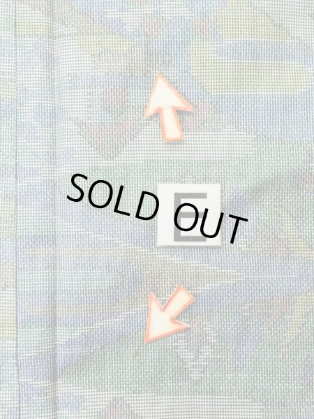 画像16: M0721B  紬 女性用着物  シルク（正絹）  灰色がかった マルチカラー, 家 【中古】 【USED】 【リサイクル】 ★★☆☆☆ (16)