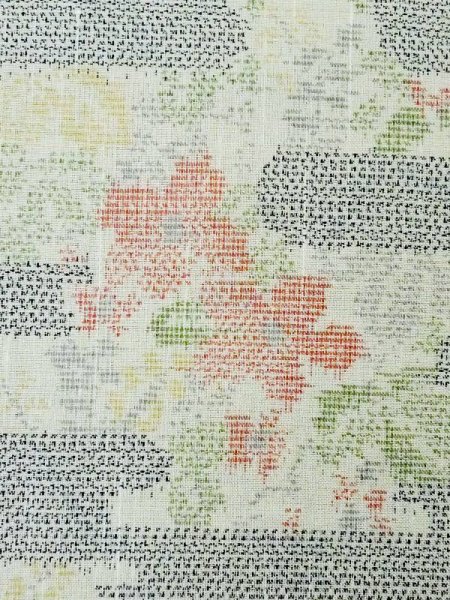 画像5: M0721D  夏物 女性用着物  シルク(正絹)  薄い 青, 花 【中古】 【USED】 【リサイクル】 ★★☆☆☆ (5)