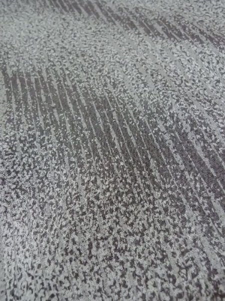 画像9: M0728A Mint  小紋 女性用着物 丹後ちりめん シルク(正絹)   灰色, 抽象的模様 【中古】 【USED】 【リサイクル】 ★★★★★ (9)