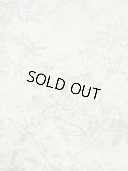 画像3: M0728E  小紋 女性用着物  シルク（正絹）   オフ　ホワイト, 花 【中古】 【USED】 【リサイクル】 ★★☆☆☆ (3)