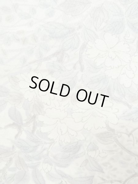 画像6: M0728E  小紋 女性用着物  シルク（正絹）   オフ　ホワイト, 花 【中古】 【USED】 【リサイクル】 ★★☆☆☆ (6)