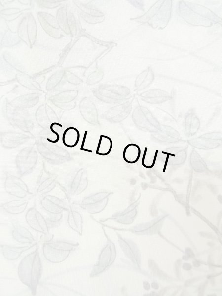 画像7: M0728E  小紋 女性用着物  シルク（正絹）   オフ　ホワイト, 花 【中古】 【USED】 【リサイクル】 ★★☆☆☆ (7)