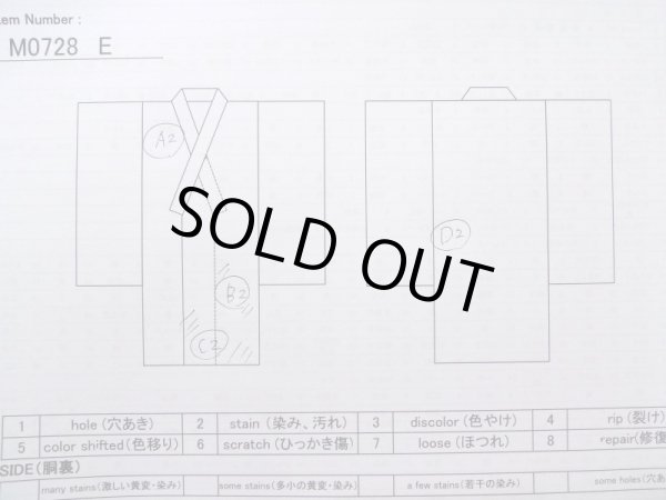 画像13: M0728E  小紋 女性用着物  シルク（正絹）   オフ　ホワイト, 花 【中古】 【USED】 【リサイクル】 ★★☆☆☆ (13)