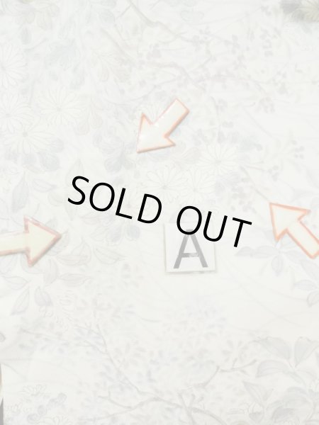 画像14: M0728E  小紋 女性用着物  シルク（正絹）   オフ　ホワイト, 花 【中古】 【USED】 【リサイクル】 ★★☆☆☆ (14)