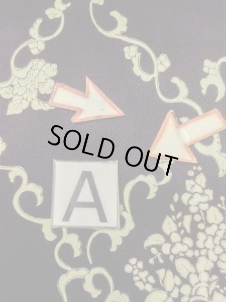 画像14: M0728F  小紋 女性用着物  シルク（正絹）   黒, 花 【中古】 【USED】 【リサイクル】 ★★★☆☆ (14)