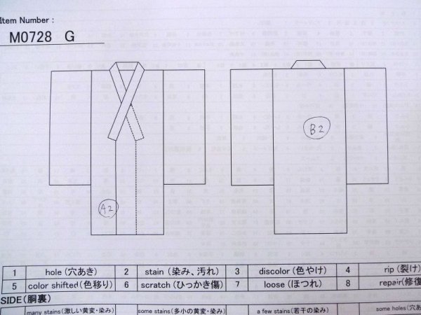 画像13: M0728G  小紋 女性用着物  シルク(正絹)   黒, 花 【中古】 【USED】 【リサイクル】 ★★★☆☆ (13)