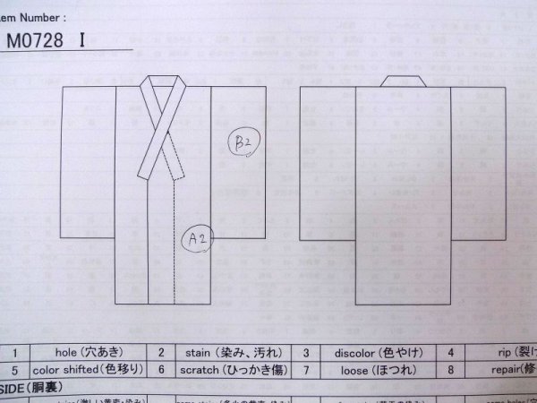 画像13: M0728I  小紋 女性用着物  シルク(正絹)   白, 花 【中古】 【USED】 【リサイクル】 ★★☆☆☆ (13)