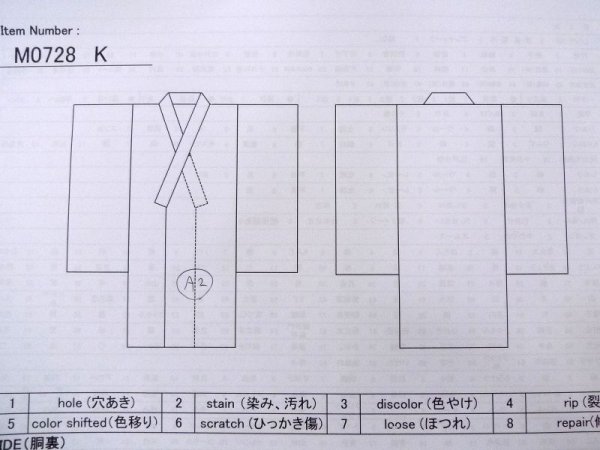 画像13: M0728K  小紋 女性用着物  シルク(正絹)   ベージュ, 花 【中古】 【USED】 【リサイクル】 ★★☆☆☆ (13)