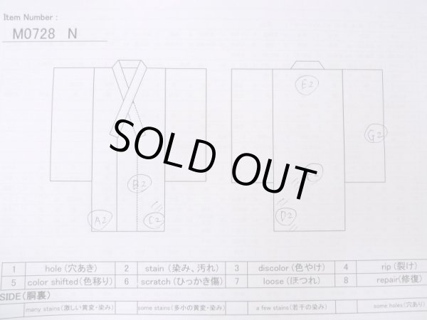 画像13: M0728N  小紋 女性用着物  シルク(正絹)   アイボリー, かすみ 【中古】 【USED】 【リサイクル】 ★★☆☆☆ (13)