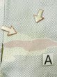 画像14: M0728O  小紋 女性用着物  シルク（正絹）   白, 葉 【中古】 【USED】 【リサイクル】 ★★☆☆☆ (14)