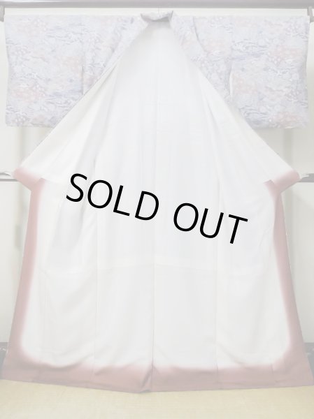 画像2: M0728Y Mint  小紋 女性用着物  シルク(正絹)  淡い 紫色, 菊 淡い【中古】 【USED】 【リサイクル】 ★★★★☆ (2)