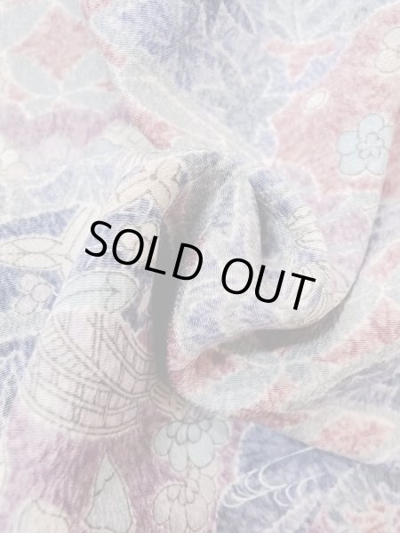 画像11: M0728Y Mint  小紋 女性用着物  シルク(正絹)  淡い 紫色, 菊 淡い【中古】 【USED】 【リサイクル】 ★★★★☆ (11)