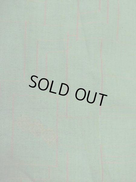 画像4: M0729C Mint  紬 女性用着物  シルク(正絹)   緑色, 花 【中古】 【USED】 【リサイクル】 ★★★★☆ (4)