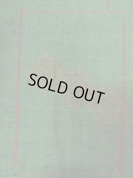 画像5: M0729C Mint  紬 女性用着物  シルク(正絹)   緑色, 花 【中古】 【USED】 【リサイクル】 ★★★★☆ (5)