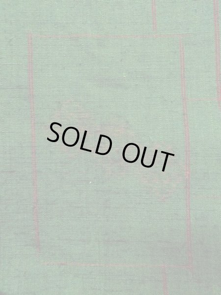 画像6: M0729C Mint  紬 女性用着物  シルク(正絹)   緑色, 花 【中古】 【USED】 【リサイクル】 ★★★★☆ (6)