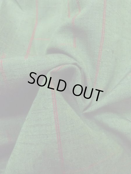 画像11: M0729C Mint  紬 女性用着物  シルク(正絹)   緑色, 花 【中古】 【USED】 【リサイクル】 ★★★★☆ (11)