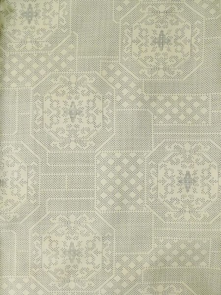 画像3: M0808B  女性用 大島紬  シルク(正絹)   アイボリー, 四角 【中古】 【USED】 【リサイクル】 ★★☆☆☆ (3)