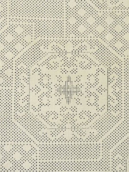 画像5: M0808B  女性用 大島紬  シルク(正絹)   アイボリー, 四角 【中古】 【USED】 【リサイクル】 ★★☆☆☆ (5)