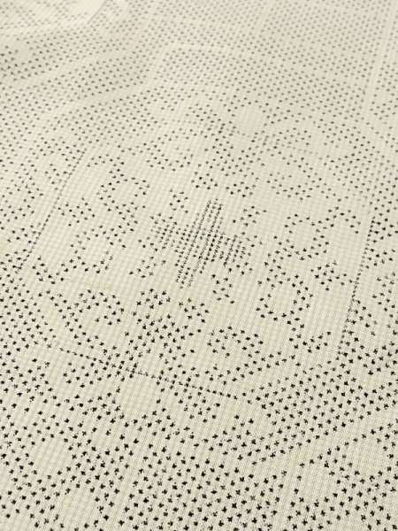 画像8: M0808B  女性用 大島紬  シルク(正絹)   アイボリー, 四角 【中古】 【USED】 【リサイクル】 ★★☆☆☆ (8)