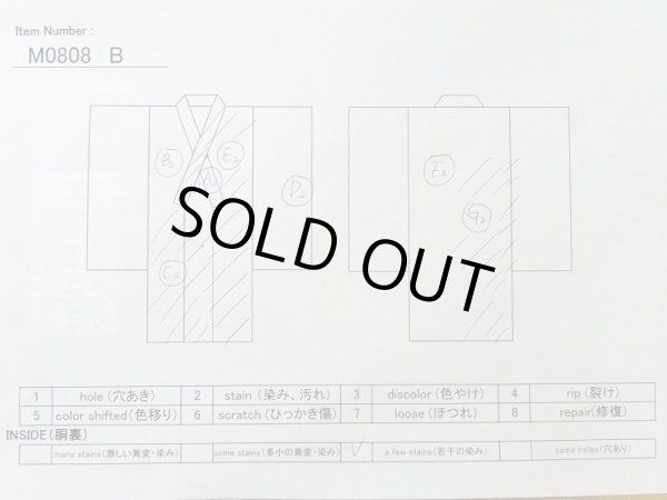 画像13: M0808B  女性用 大島紬  シルク（正絹）   アイボリー, 四角 【中古】 【USED】 【リサイクル】 ★★☆☆☆ (13)