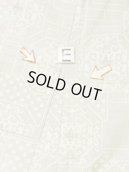 画像18: M0808B  女性用 大島紬  シルク（正絹）   アイボリー, 四角 【中古】 【USED】 【リサイクル】 ★★☆☆☆ (18)