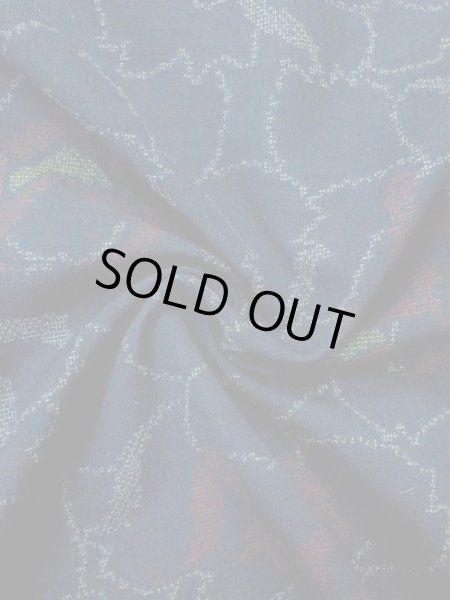 画像9: M0808D  女性用 単衣  ウール  深い 紺, バラ 【中古】 【USED】 【リサイクル】 ★★☆☆☆ (9)