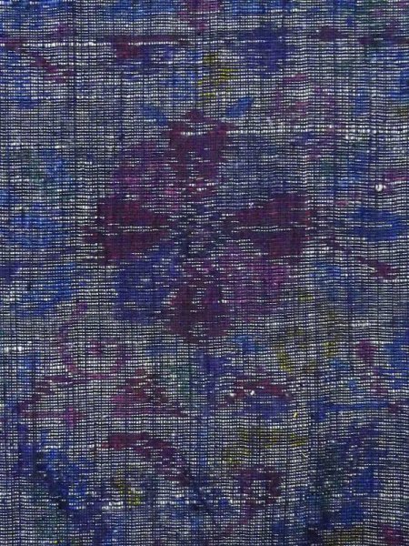 画像6: M0808F  女性用 小地谷紬  シルク(正絹)  深い 紫色, 花 【中古】 【USED】 【リサイクル】 ★★★☆☆ (6)