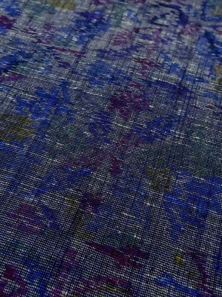 画像9: M0808F  女性用 小地谷紬  シルク(正絹)  深い 紫色, 花 【中古】 【USED】 【リサイクル】 ★★★☆☆ (9)