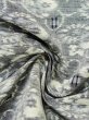 画像9: M0808G  女性用 単衣  シルク（正絹）   灰色, 花 【中古】 【USED】 【リサイクル】 ★★☆☆☆ (9)