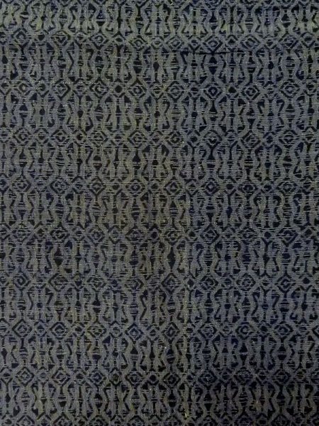 画像3: M0808J  女性用 単衣  麻 深い 灰色がかった トープ, ジグザグ 【中古】 【USED】 【リサイクル】 ★★☆☆☆ (3)