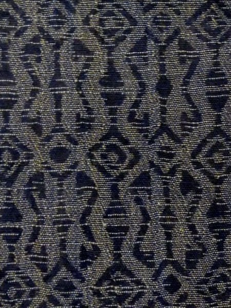 画像6: M0808J  女性用 単衣  麻 深い 灰色がかった トープ, ジグザグ 【中古】 【USED】 【リサイクル】 ★★☆☆☆ (6)