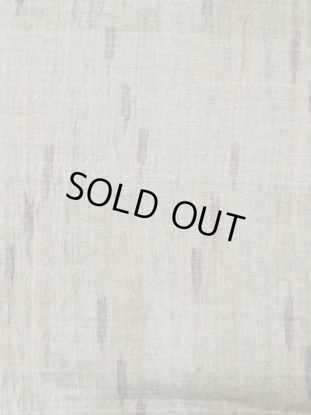 画像3: M0808L  女性用 小地谷縮  麻 淡い 灰色がかった オリーブ, 木目 【中古】 【USED】 【リサイクル】 ★★☆☆☆ (3)